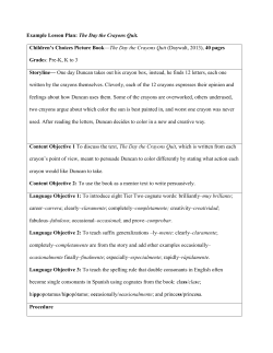 Example Lesson Plan for The Day the Crayons Quit