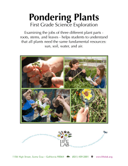 Pondering Plants - Life Lab Science Program