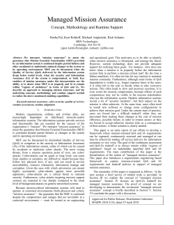 Managed Mission Assurance - Information Services and Technology
