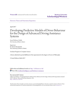 Developing Predictive Models of Driver Behaviour for the Design of