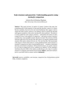 Scale structure and genericity: Understanding generics using