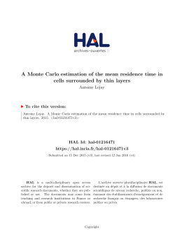 A Monte Carlo estimation of the mean residence time in cells