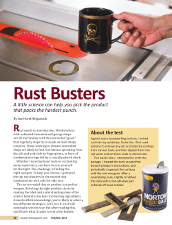 Rust Busters - Woodcraft Magazine