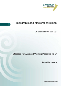 Immigrants and electoral enrolment &ndash; Do the numbers add up?