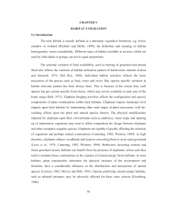 CHAPTER V HABITAT UTILIZATION 5.1 Introduction
