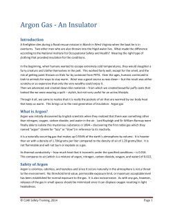 Argon Gas - An Insulator