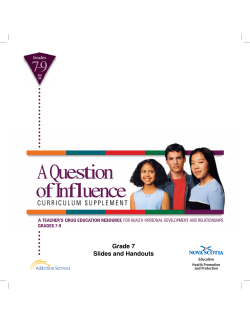 Grade 7 Resources - A Question of Influence