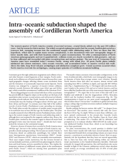 ARTICLE - Department of Earth Sciences