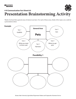 Presentation Brainstorming Activity - KSRE Bookstore