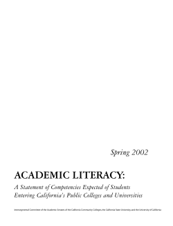 Academic Literacy - California State University
