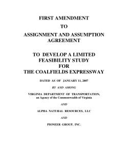 First Amendment to Assignment and Assumption Agreement