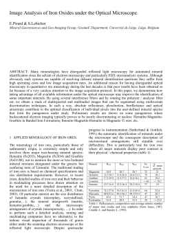 Image Analysis of Iron Oxides under the Optical Microscope.
