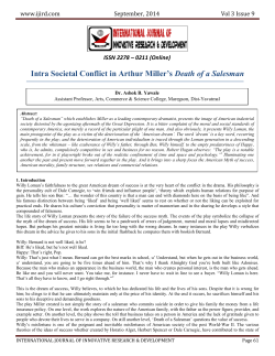 Intra Societal Conflict in Arthur Miller`s Death of a Salesman