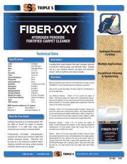 hydrogen peroxide fortified carpet cleaner