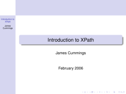 Introduction to XPath - Text Encoding Initiative