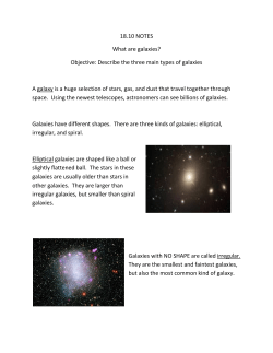 18.10 NOTES What are galaxies? Objective: Describe the three