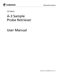 CLIF MOCK A-3 Sample Probe Retriever IOM