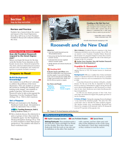 Roosevelt and the New Deal