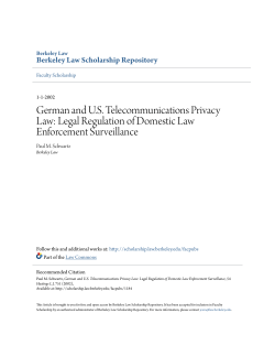 German and US Telecommunications Privacy Law