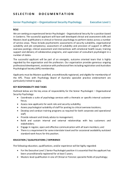 selectiondocumentatio n - Australian Secret Intelligence Service
