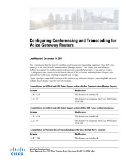 Configuring Conferencing and Transcoding for Voice