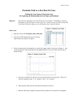 Parabolic Path to a Best Best-Fit Line