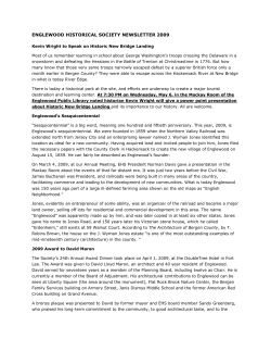englewood historical society newsletter 2009