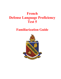 French Defense Language Proficiency Test 5