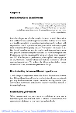 Designing Good Experiments