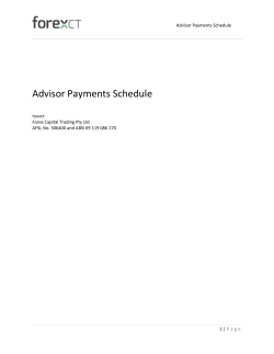 Advisor Payments Schedule