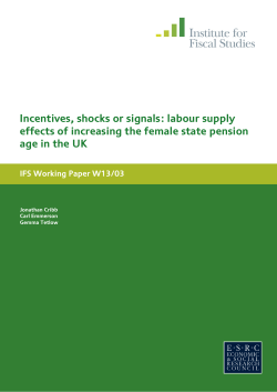 Incentives, shocks or signals: labour supply effects of increasing the