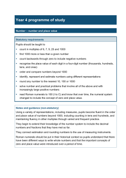 Maths Year 4 POS - Christopher Reeves VA Lower School