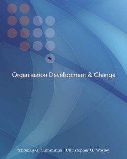 Organization Development and Change, 9th ed.