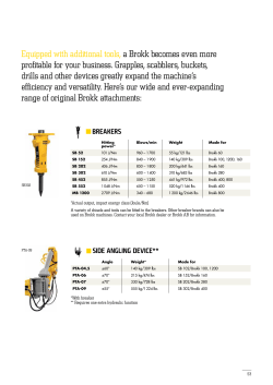 Attachments catalogue