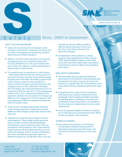 Safety - Saskatchewan Mining Association