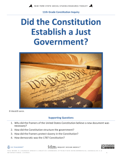 Did the Constitution Establish a Just Government?