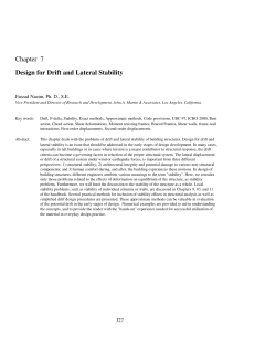 Design for Drift and Lateral Stability