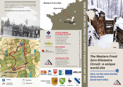 The Western Front Zero Kilometre Circuit : a unique world site