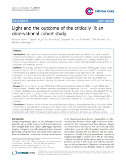 Light and the outcome of the critically ill: an observational