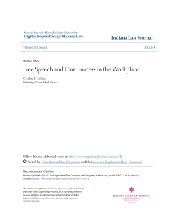Free Speech and Due Process in the Workplace
