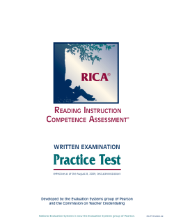 California Reading Practice Test