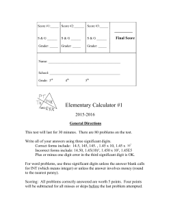 Elementary Calculator #1