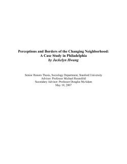 Perceptions and Borders of the Changing Neighborhood