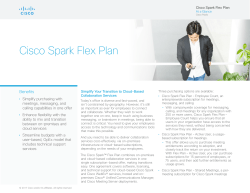 Cisco Spark Flex Plan At-a