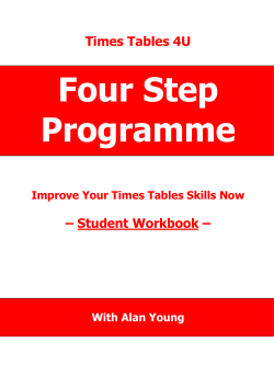 Times Tables 4U &ndash; Student Workbook &ndash;