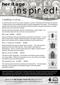 newsletter #5 - Heritage Inspired