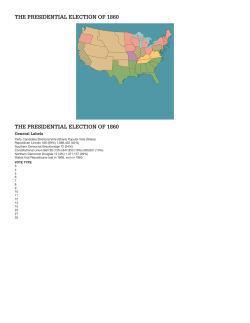 the presidential election of 1860 the presidential