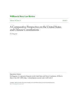 A Comparative Perspective on the United States and Chinese