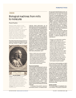 Biological machines: from mills to molecules