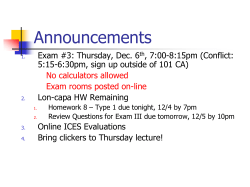 Lecture #28 12-04-12